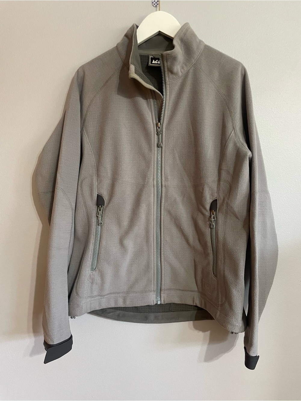 REI Light Gray Performance Fleece Jacket